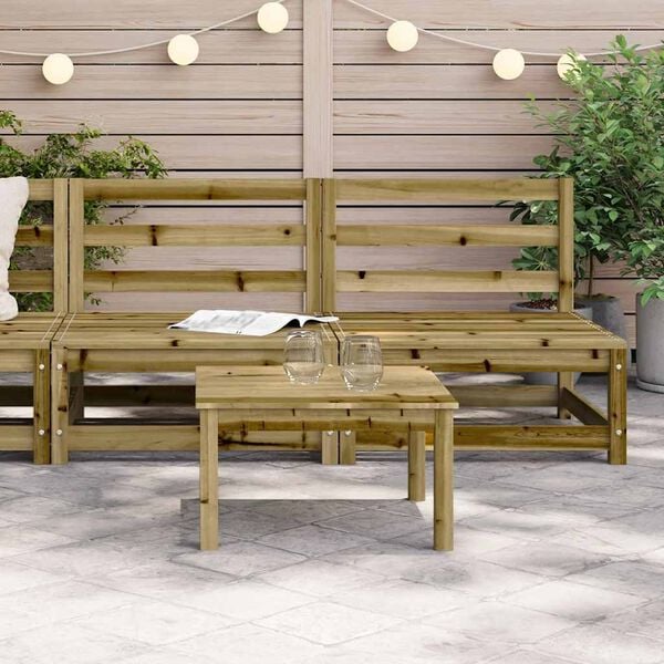 vidaXL Garden Sofas Armless 2 pcs 70x70x67 cm Impregnated Wood Pine