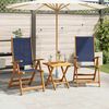vidaXL Folding Garden Chairs 2 pcs Solid Wood Acacia and Textilene