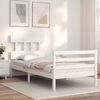 vidaXL Bed Frame without Mattress White 100x200 cm Solid Wood
