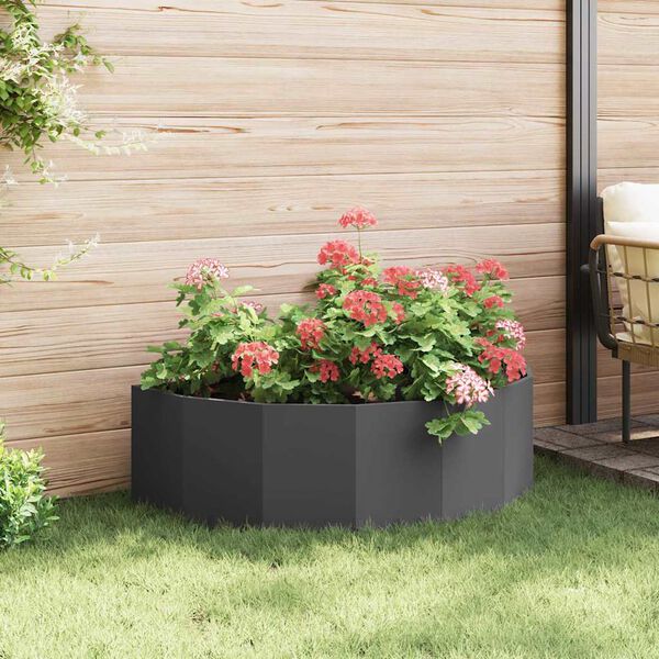 vidaXL Planter Black 120 x 60 x 35 cm Steel