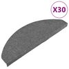 vidaXL Stair Mats Self-adhesive 30 pcs Grey 65x22.5x3.5 cm