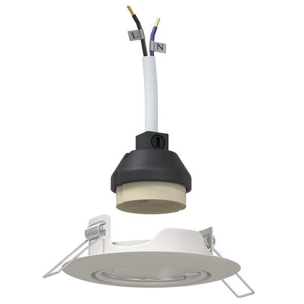 vidaXL Spotlight 24 pcs White 9 x 9 x 2.5 cm Metal