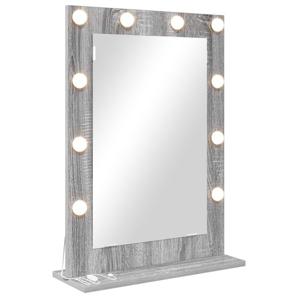 vidaXL Vanity Mirror Rectangular Grey Sonoma 70 x 50 x 18 cm