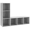 vidaXL TV Cabinets 2 pcs Concrete Grey 107x35x37 cm Engineered Wood