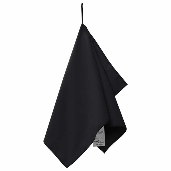 vidaXL Sports Towels 2 pcs Black 50 x 30 cm Polyester and polyamide