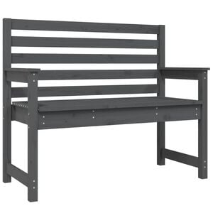 vidaXL Garden Bench Grey 109x48x91.5 cm Solid Wood Pine