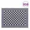 vidaXL Kitchen Towels 10 pcs Blue and White 50x70 cm Cotton