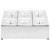 vidaXL Gastronorm Container Holder with 6 GN 1/6 Pan Stainless Steel