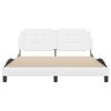 vidaXL Bed Frame without Mattress "Zadar" White 160x200 cm Faux Leather