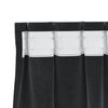 vidaXL Blackout Curtains 2 pcs Black 140 x 225 cm Velvet