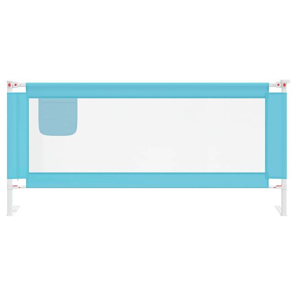 vidaXL Toddler Safety Bed Rail Blue 200x25 cm Fabric