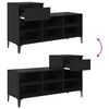 vidaXL Shoe Cabinet Black oak 102 x 36 x 60 cm Engineered wood