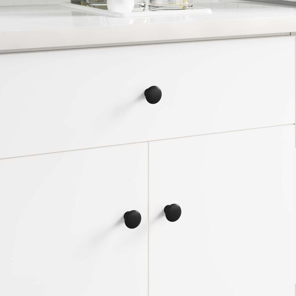 vidaXL Handle 12 pcs Black &Oslash;30 mm Aluminium