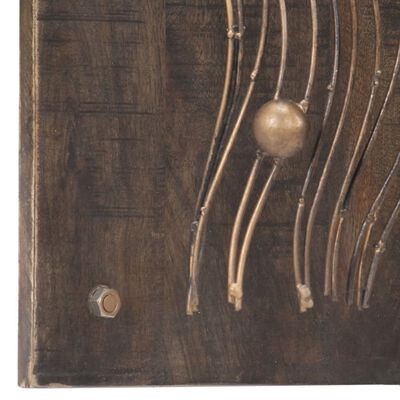vidaXL Wall Lamp in Jellyfish Design Iron and Solid Mango Wood