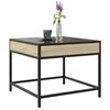 vidaXL Coffee Table with Infinity LED Sonoma Oak 50x50x41 cm