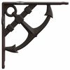 vidaXL Wall Shelf Brackets 12 pcs Antique Brown 10 x 10 x 3 cm Steel