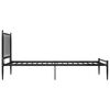vidaXL Bed Frame without Mattress Black Metal 90x200 cm