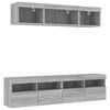 vidaXL 5 Piece TV Wall Units with LED Grey Sonoma Engineered Wood