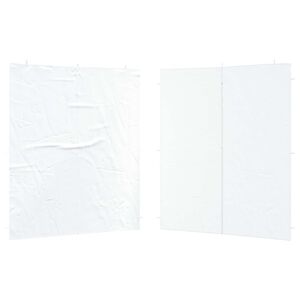 vidaXL Party Tent Sidewall 2 pcs White 200 x 195 cm PE and Steel