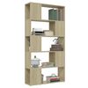 vidaXL Book Cabinet Room Divider Sonoma Oak 80x24x155 cm Engineered Wood
