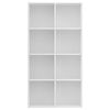 vidaXL Book Cabinet/Sideboard White 66x30x130 cm Engineered Wood