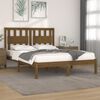 vidaXL Bed Frame without Mattress Honey Brown Solid Wood 200x200 cm (810040+818593)