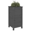 vidaXL Garden Planter Grey 40x40x78 cm Solid Wood Pine