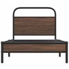 vidaXL Bed Frame without Mattress 107x203 cm Brown Oak Engineered Wood