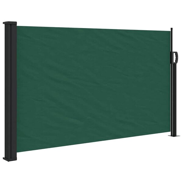 vidaXL Retractable Side Awning Dark Green 120x500 cm