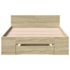 vidaXL Bed Frame with Drawer without Mattress Sonoma Oak 90x200 cm