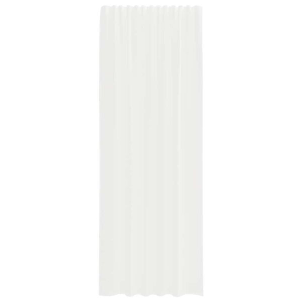 vidaXL Voile Curtains with Rod Pockets 2 pcs White