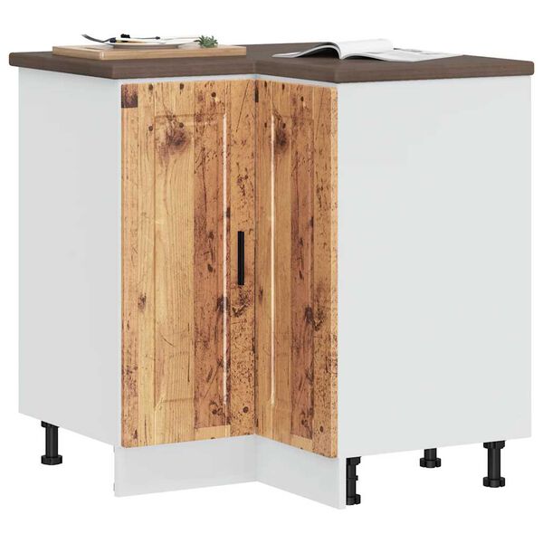 vidaXL Kitchen Corner Base Cabinet Porto Old Wood Engineered Wood