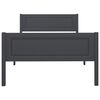 vidaXL Bed Frame without Mattress Solid Pinewood Grey 100x200 cm