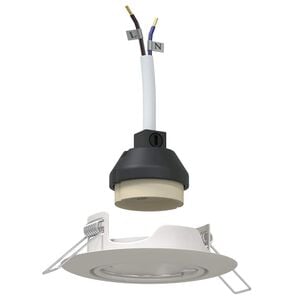 vidaXL Spotlight 6 pcs White 9 x 9 x 2.5 cm Metal