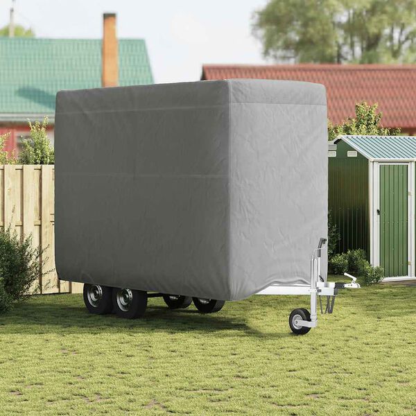 vidaXL Horse Trailer Cover Grey 396x178x250 cm Non-woven Fabric