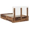 vidaXL Bed Frame with Headboard Old Wood 120 x 190 cm Engineered Wood