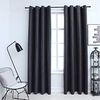 vidaXL Blackout Curtains with Metal Rings 2 pcs Anthracite 140x225 cm