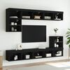 vidaXL TV Cabinets with LED Lights 2 pcs Black 80x30x30 cm