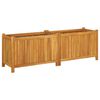 vidaXL Garden Planter with Liner 153x38.5x50 cm Solid Wood Acacia