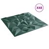 vidaXL Wall Panels 48 pcs Green 50x50 cm XPS 12 m² Amethyst