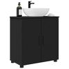 vidaXL Bathroom Cabinet Black 61 x 35 x 64 cm Engineered wood & Metal