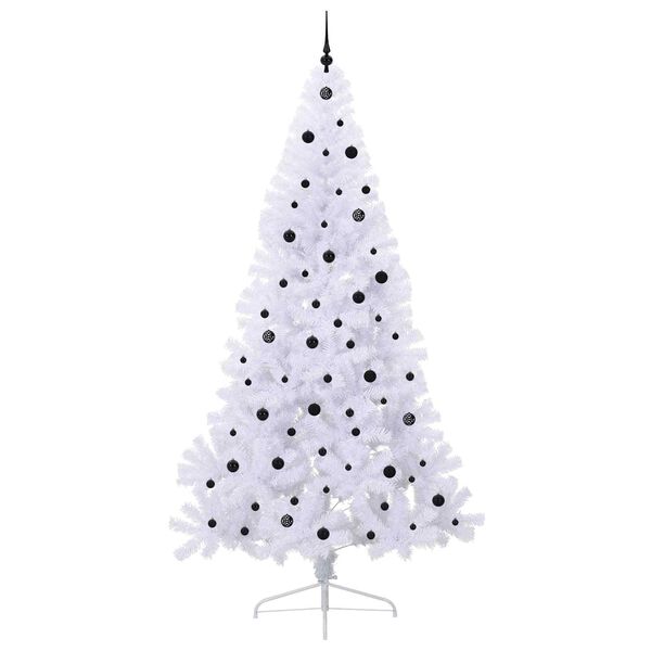 vidaXL Artificial Christmas Tree with Stand White 240 cm PVC and Steel