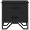 vidaXL Bedside Cabinet Black 40x41x40 cm Engineered Wood