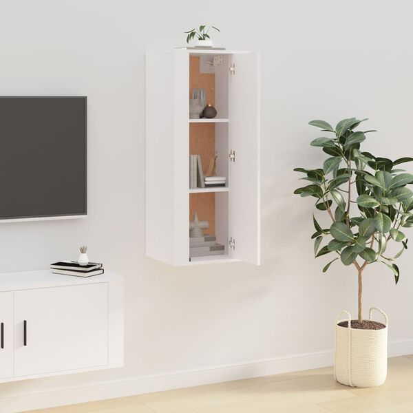 vidaXL Wall Mounted TV Cabinet White 40x34,5x100 cm