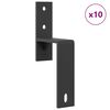 vidaXL Sliding Door Hardware Kit 366 cm Steel Black