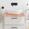 vidaXL Bathroom Countertop Light Brown 60x50x(2-6) cm Treated Solid Wood
