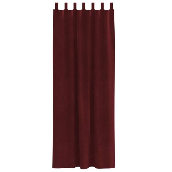 vidaXL Blackout Curtains 2 pcs Wine Red 140 x 225 cm Velvet