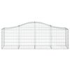 vidaXL Arched Gabion Baskets 3 pcs 200x50x60/80 cm Galvanised Iron