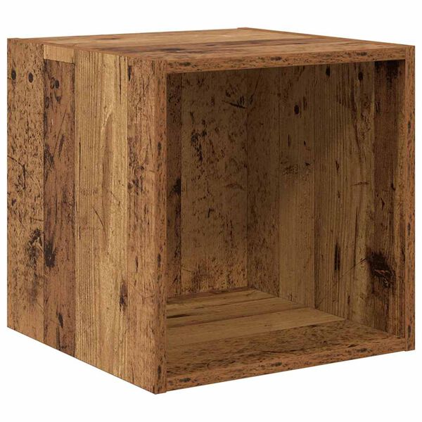 vidaXL Wall Cabinet Old Wood 37 x 37 x 37 cm Engineered Wood