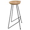 vidaXL Bar Stools 2 pcs Solid Teak Wood